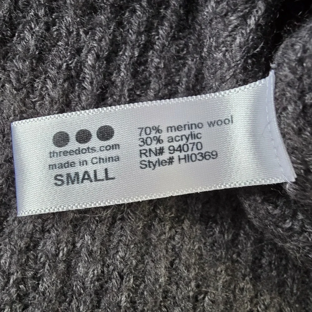 Three Dots‎ Sleeveless Funnel Neck Sweater Sz S Knit Tunic Top Indie Lagenlook